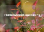 王者荣耀所有特殊碎片全解析及获取     