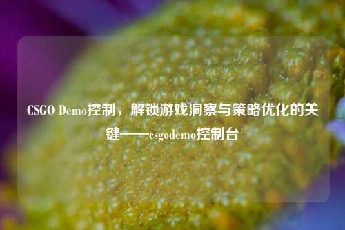 CSGO Demo控制,解锁游戏洞察与策略优化的关键——csgodemo控制台