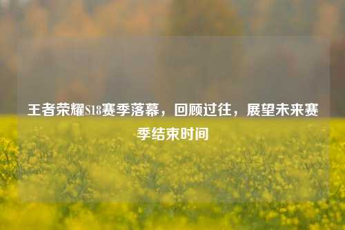 王者荣耀S18赛季落幕,回顾过往,展望未来赛季结束时间