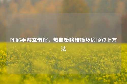 PUBG手游拳击馆,热血策略碰撞及房顶登上