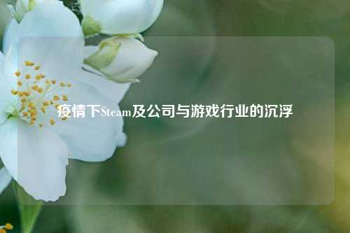 疫情下Steam及公司与游戏行业的沉浮